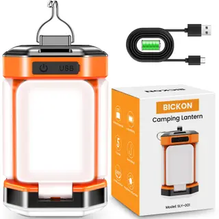 Camping Lantern Rechargeable, BICKON 60 LEDs Ultra Bright & 100+H Battery Life Camping Lights