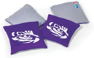 College Pro Football Dual-Sided Bean Bags by Wild Sports, 4 Pack - Premium Toss Bags for Cornhole Sets – Iowa State Cyclones