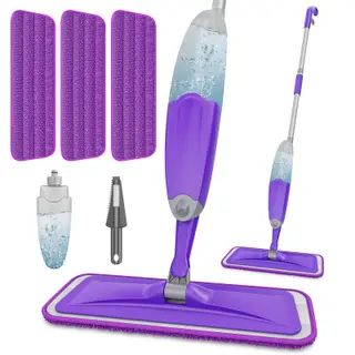 HOMTOYOU Spray Mops for Floor Cleaning: Wet Mop for Hardwood Tile Wood Laminate Vinyl