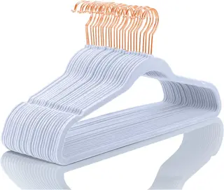 MIZGI Premium Velvet Hangers (50 Pack) Heavy Duty, e Saving Clothes Hangers
