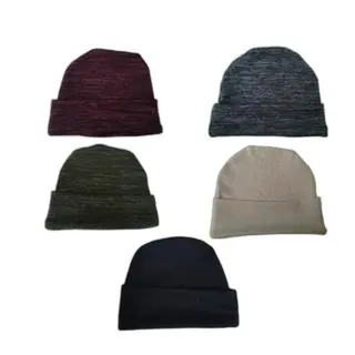 Mom'Into Unisex Baby Beanie Winter Knit Combo | 5 Pack | Purple, Blue, Olive, Stone And Black