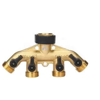 ALANES 4 Way Garden Hose Splitter Watering Tap Connector Distributor
