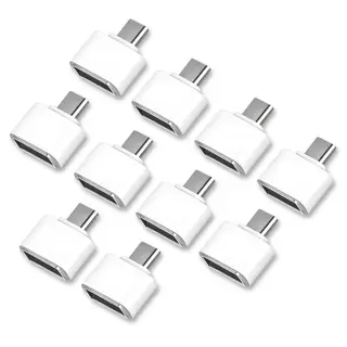 10 Pack USB to Micro USB Adapter - USB 2.0 Male to Female for Micro-B Devices