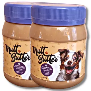 Twin Pack Doggy-Safe Mutt Butter - Peanut Butter For Lick Mats Or Treats