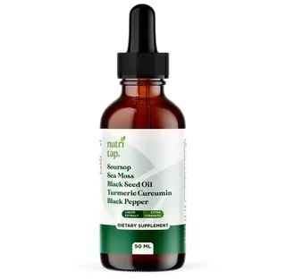 Nutritap - Soursop Drops with Sea Moss, Black Seed, Turmeric & Black Pepper