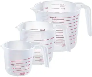 Redisson 3 Pieces Plastic Measuring Cup Clear Measuring Jugs