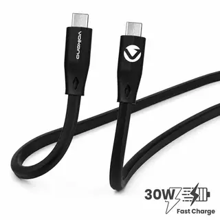 Volkano Slim Series Type-C to Type-C Cable 30W - Black