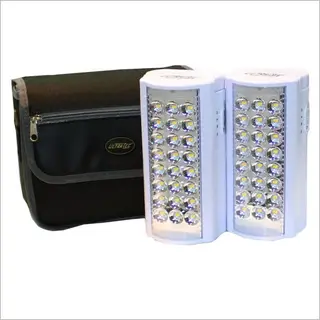 Ultra tec 800LM Rechargeable Camping AC LED Lantern 2-Piece Set, White