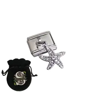 Stainless Steel Gift: 9mm Dangling Charm For Italian Bracelet-Starfish
