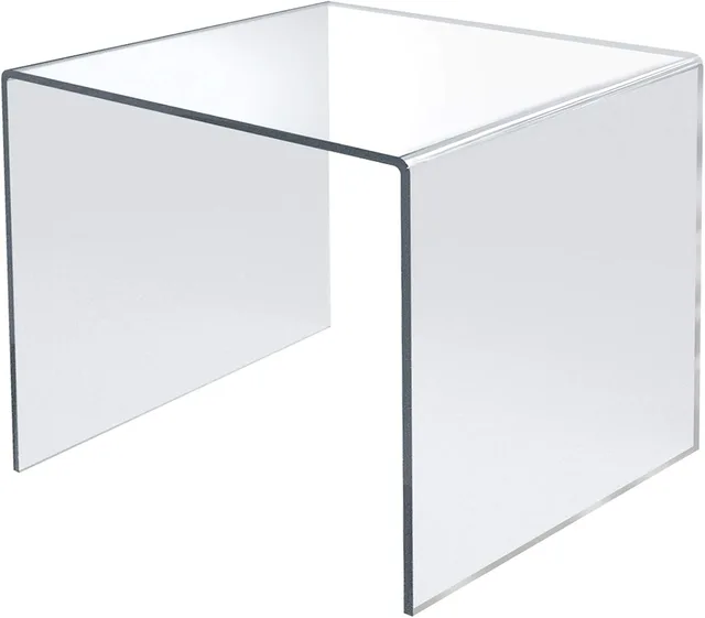 Azar Displays 515314 9.5" Square Acrylic Riser (4 Pack)