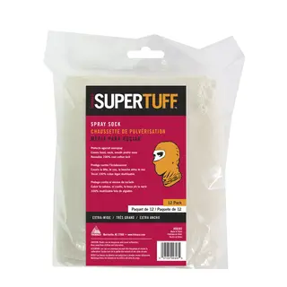 Trimaco SuperTuff Cotton Spray Sock, 12 Pack,White