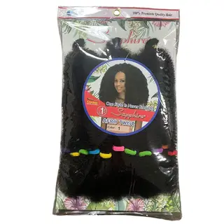 Sapphire Afro Twist Hair 14" - 3 Packs, Springy Afro Twist Hair
