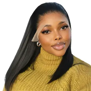 Vietnamese Hair HD Lace Front Straight Wig 16 inch Human Hair wig Black In