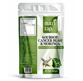 Nutritap - Soursop Leaves, Cancer Bush & Moringa Leaf Tea - 30 Tea Bags