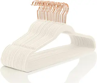 MIZGI Premium Velvet Hangers (50 Pack) Heavy Duty, e Saving Clothes Hangers