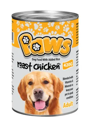 PAWS Dog Food Tin - Roast Chicken 420g