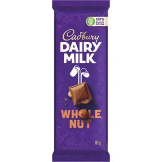CADBURY Whole Nut Chocolate 80g