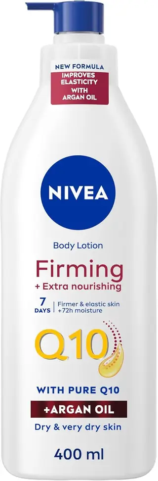 NIVEA Q10 plus Extra Nourishing Argan Oil Firming Body Lotion, 400ml (Packaging might differ)