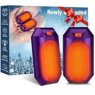 2 Pack AI Hand Warmers Rechargeable, Electric Hand Warmer Reusable, USB Handwarmers,Outdoor/Indoor/Golf/Camping/Hunting/Pain Relief/Watch Football/Baseball/Warm Gifts for Men Women Kid Birthday
