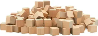 Unfinished Wooden Blocks 3/4 inch, Pack of 500 Small Wood Cubes for Crafts and DIY Home Decor, by Woodpeckers
