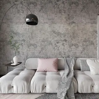 BAYYA Concrete Wallpaper Peel and Stick Grey Cement Contact Paper Industrial Style Self Adhesive Waterproof Removable Decorative Wall Covering Vinyl Film Furniture Stickers for Floor Wall Cabinets