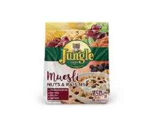 Cereal Muesli Nuts & Raisins 750g Jungle