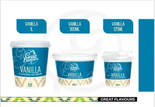 Great Flavours Ice Cream Vanilla 125ml