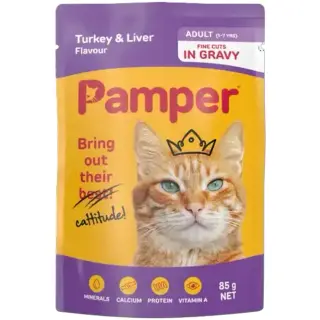 PAMPER Cat Food Turkey & Liver 85g