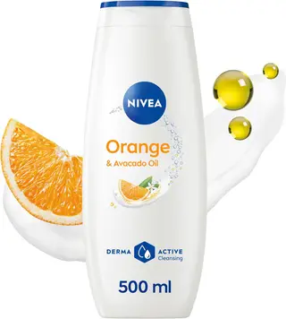 NIVEA Orange & Avocado Oil Caring Shower Cream Body Wash, 500ml