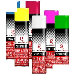 Glue Devil Spray Paint Matt Black 300ml