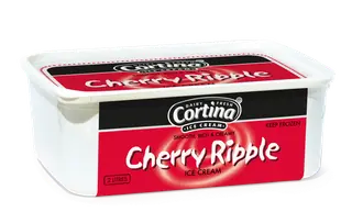 Cortina Cherry Ripple Ice Cream 2L