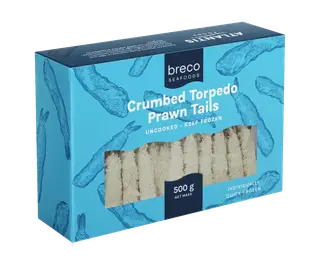Breco Crumbed Prawn Torpedo 26/30 500g