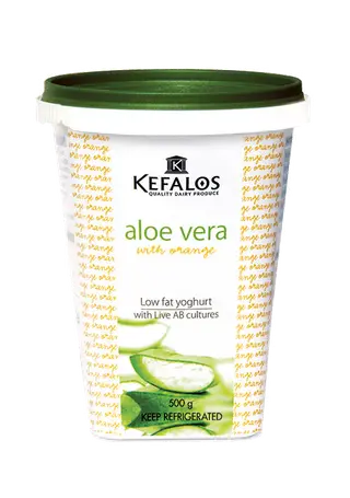 Kefalos Aloe Vera Orange Yoghurt 500g
