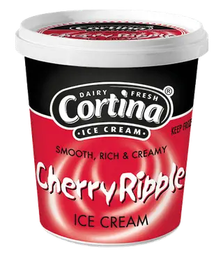 Cortina Cherry Ripple Ice Cream 1L