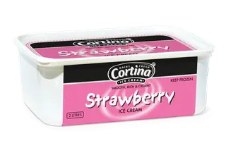 Cortina Strawberry Ice Cream 2L
