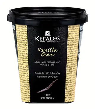 Kefalos Premium Vanilla Bean Ice Cream 1L