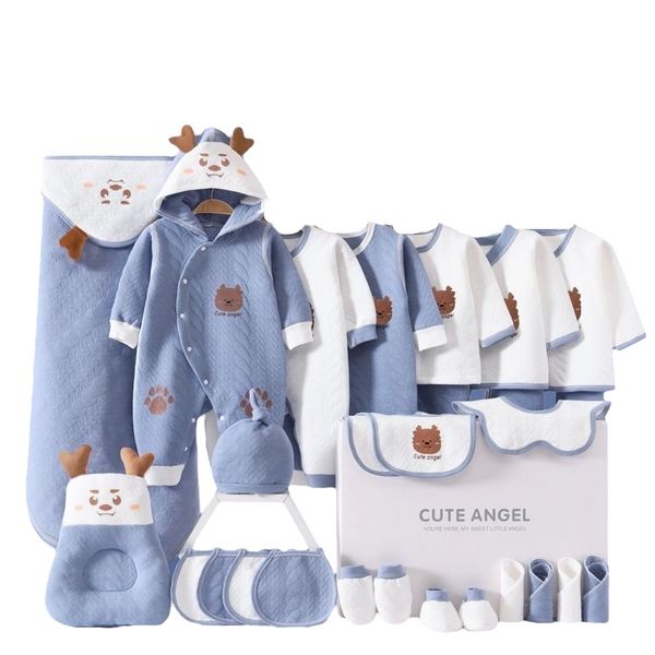 Reindeer Blue Baby Clothing Gift Set