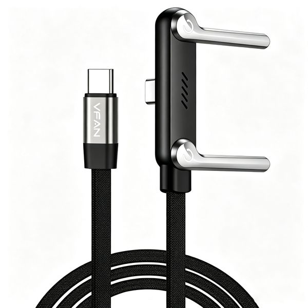 2-in-1 Fast Charging Cable 240W Type-C to C Cables & Rotatable Phone Stand