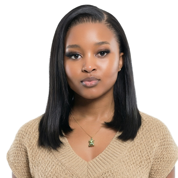 12inch Double Drawn Full Frontal Straight Bob Wig-13x4 Lace Front Wig