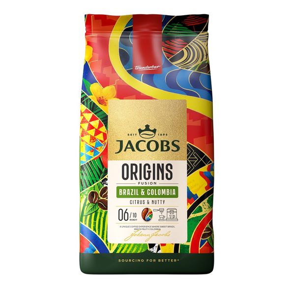 JACOBS Origins Brazil & Colombia Coffee Beans - 1kg Pack