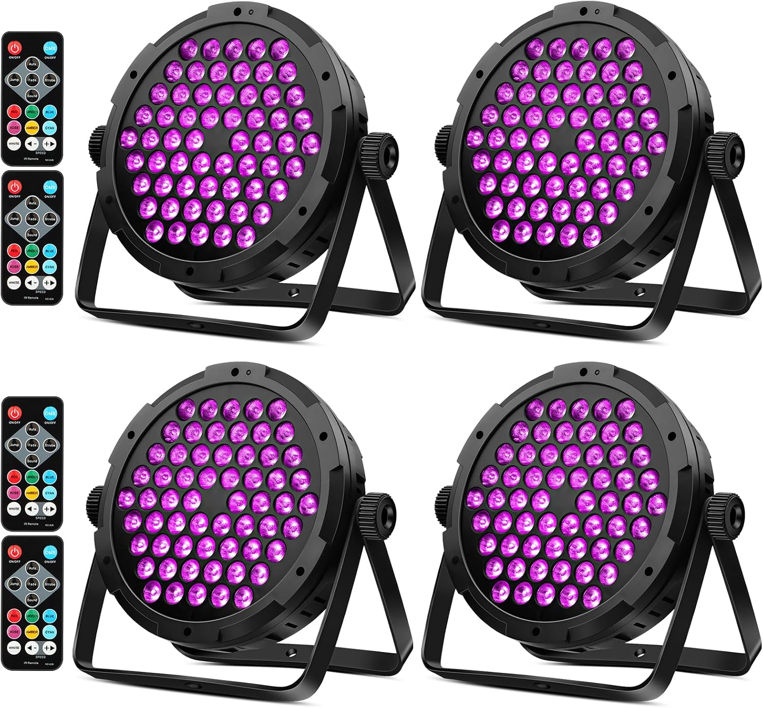 90W Par Lights 4Pack
