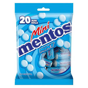 Mentos Mini Mint Flavoured 20 Chewy Candy Rolls