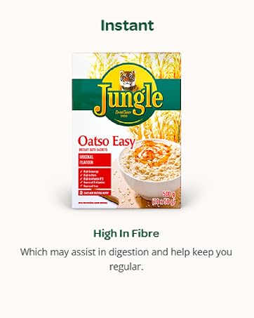 Jungle Taystee Wheat Semolina Original 500g: High Fibre, Low Fat Wheat Semolina Porridge; Jungle Porridge, Ready in 3minutes; Taystee Wheat Semolina Porridge for the Whole Family