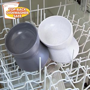 Kitty City Raised Cat Food Bowl Collection/Stress Free Pet Feeder and Waterer and Slow Feed