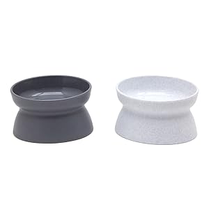 Kitty City Raised Cat Food Bowl Collection/Stress Free Pet Feeder and Waterer and Slow Feed