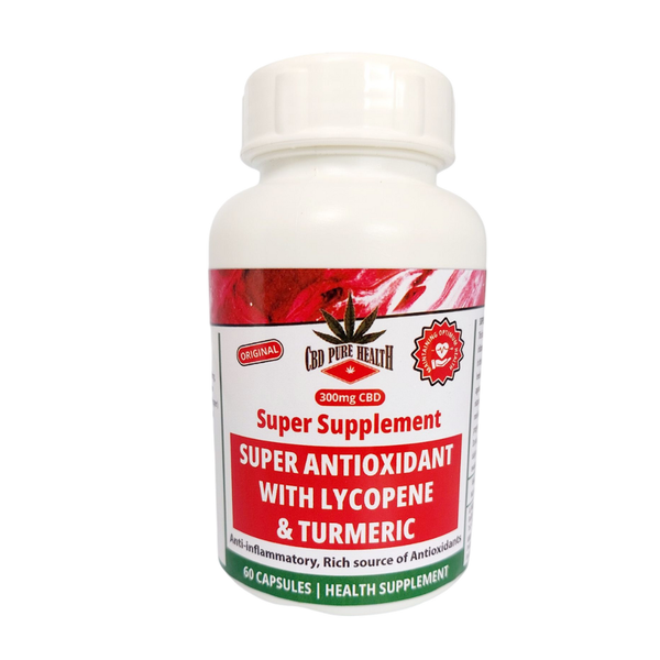 CBD Pure Health 300mg CBD Super Antioxidant with Lycopene & Turmeric 60's