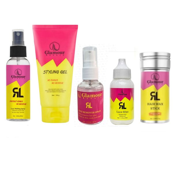Glamour Beauty Styling Gel, Melting Spray, Lace Glue, Wax Stick & Remover