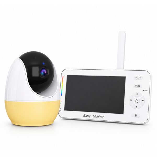 1080P Baby Monitor Camera with 4.3 Inch Screen Night Vision and Talk