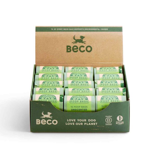 BECO - Poop Bags Unscented Single Rolls (x30 Rolls)