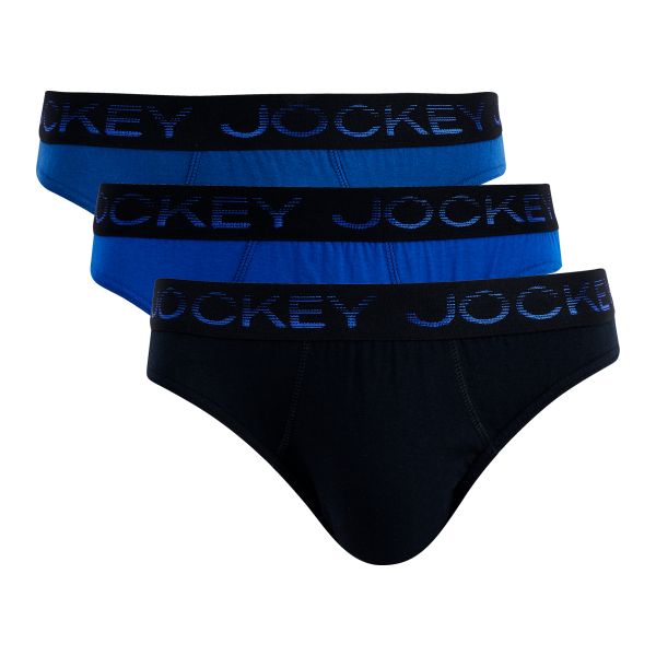 Jockey 3pk Graded Elastic Piped Brief - Men's Underwear - M
